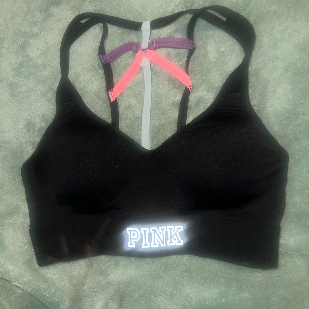 Victoria's Secret PINK Black Sports Bra Ultimate push up